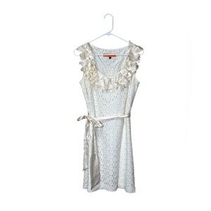 Cynthia Steffe Cream Lace Mini Drees,size 10